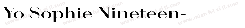 Yo Sophie Nineteen字体转换